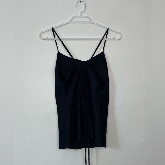 Black Silk Tank Top - Medium - Picture 3 of 3